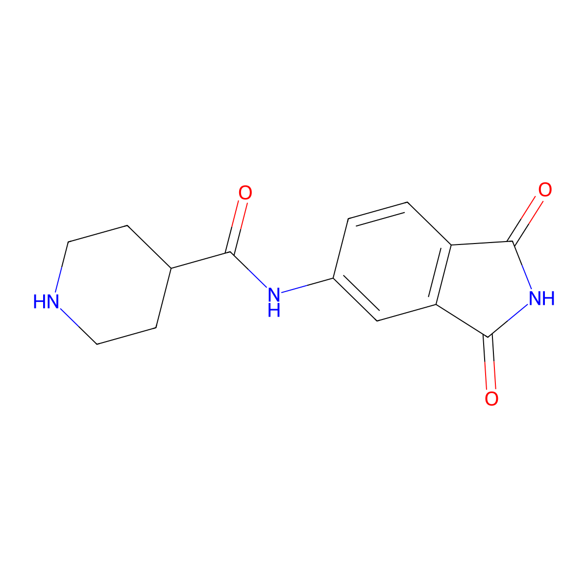 N-(1,3-Dioxo-2,3-dihydro-1H-isoindol-5-yl)piperidine-4-carboxamide molecular structure, CAS 1020971-45-2