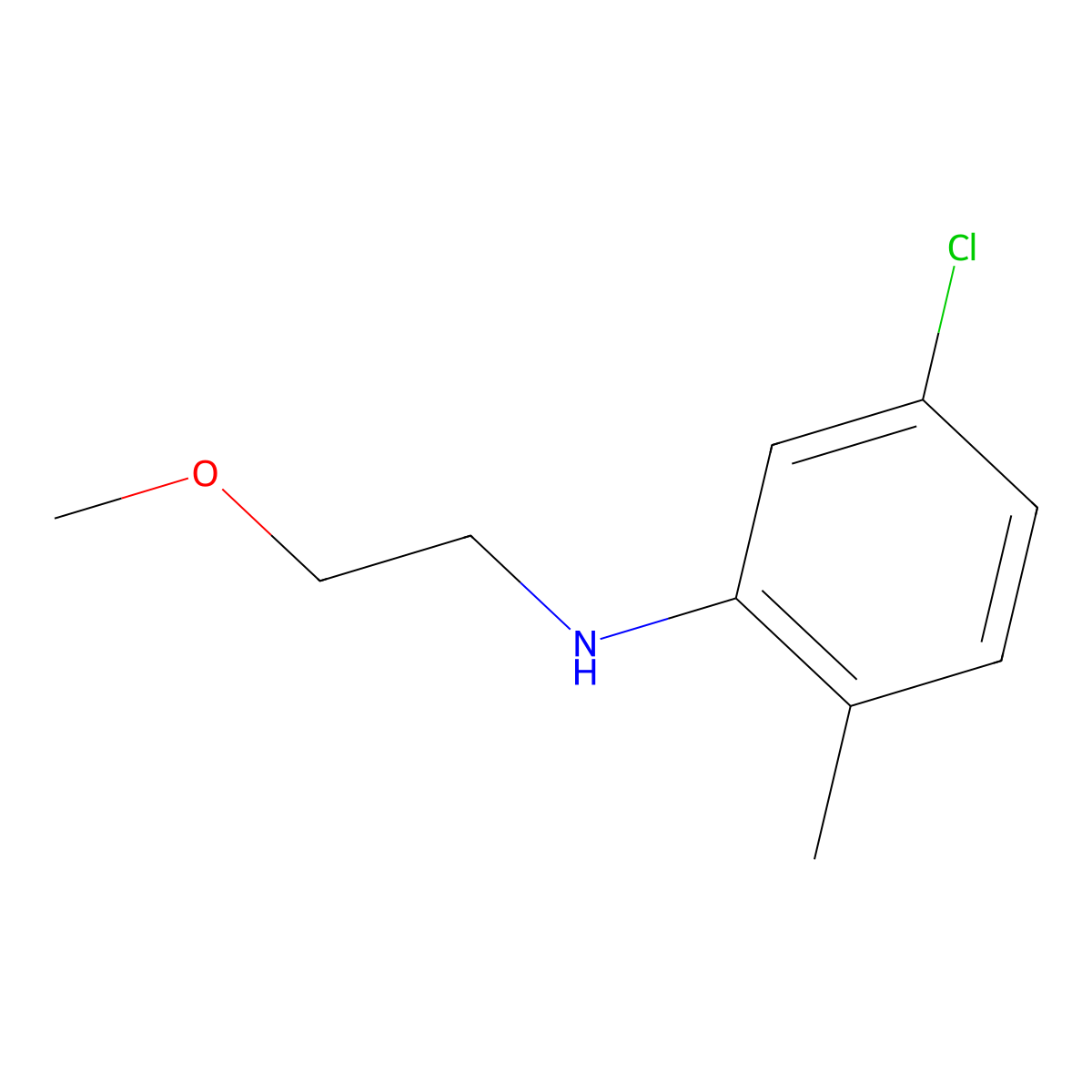 5-chloro-N-(2-methoxyethyl)-2-methylaniline molecular structure, CAS 1020971-87-2