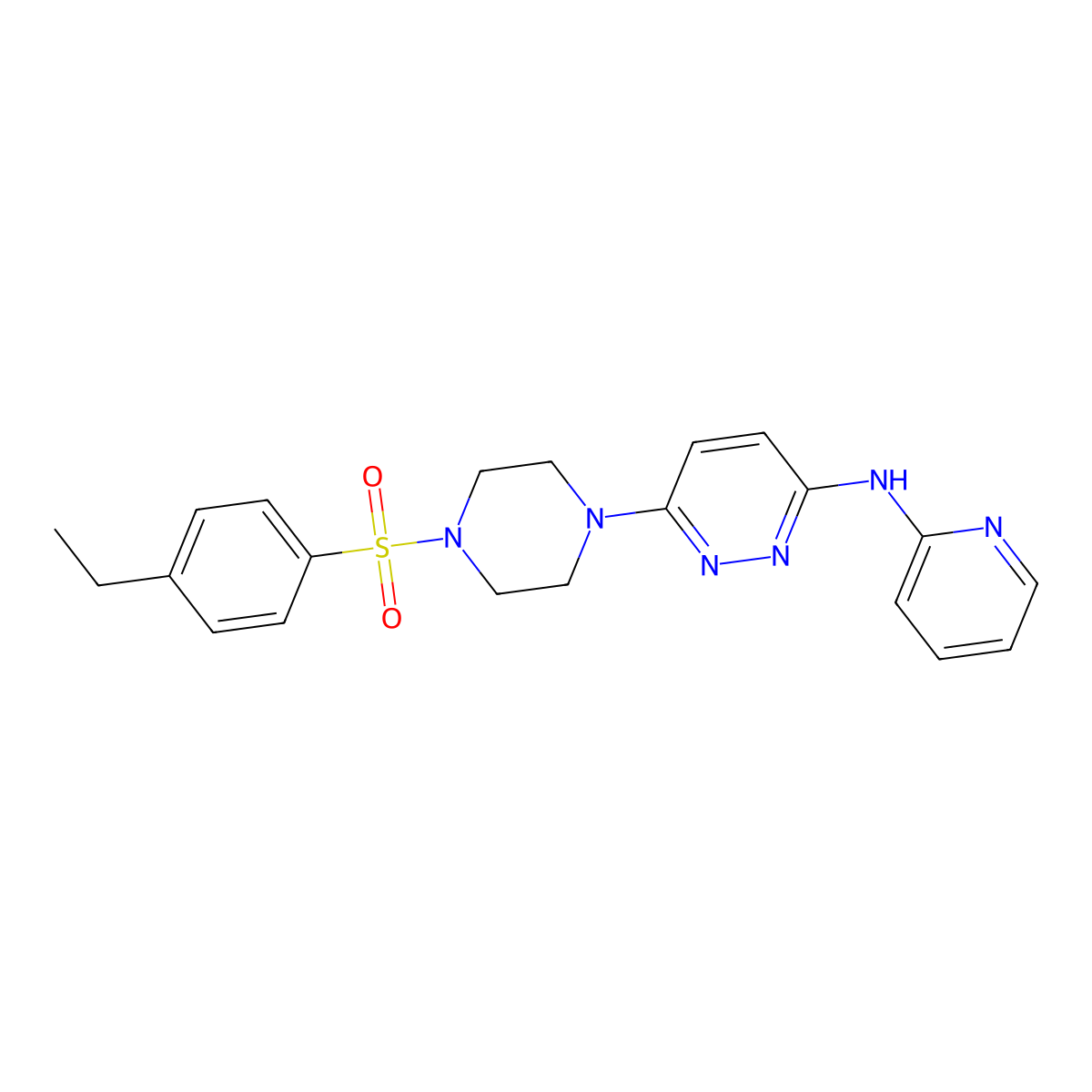 6-(4-((4-ethylphenyl)sulfonyl)piperazin-1-yl)-N-(pyridin-2-yl)pyridazin-3-amine molecular structure, CAS 1020977-75-6