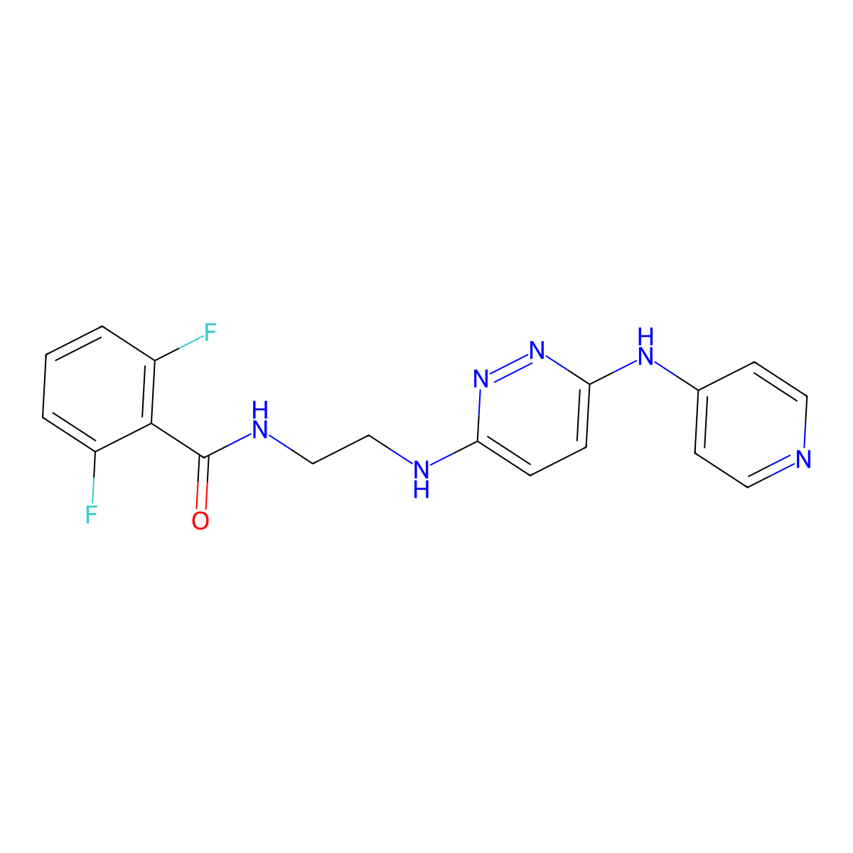 2,6-difluoro-N-(2-((6-(pyridin-4-ylamino)pyridazin-3-yl)amino)ethyl)benzamide molecular structure, CAS 1020978-29-3