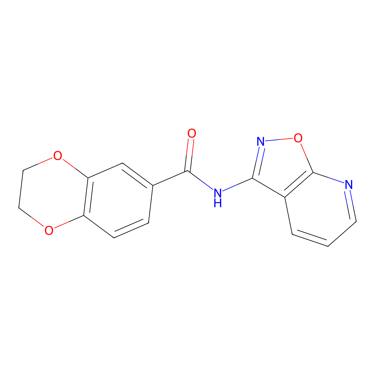 N-(isoxazolo[5,4-b]pyridin-3-yl)-2,3-dihydrobenzo[b][1,4]dioxine-6-carboxamide molecular structure, CAS 1020979-15-0
