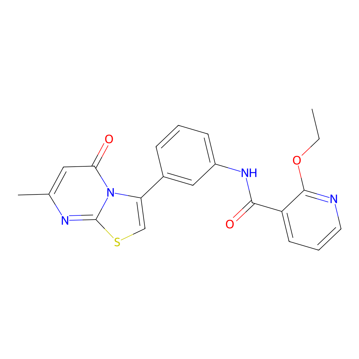 2-ethoxy-N-(3-(7-methyl-5-oxo-5H-thiazolo[3,2-a]pyrimidin-3-yl)phenyl)nicotinamide molecular structure, CAS 1020979-62-7