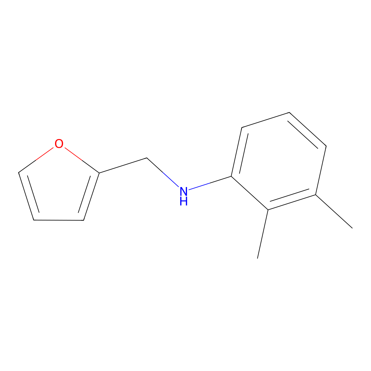 N-(furan-2-ylmethyl)-2,3-dimethylaniline molecular structure, CAS 1020979-88-7