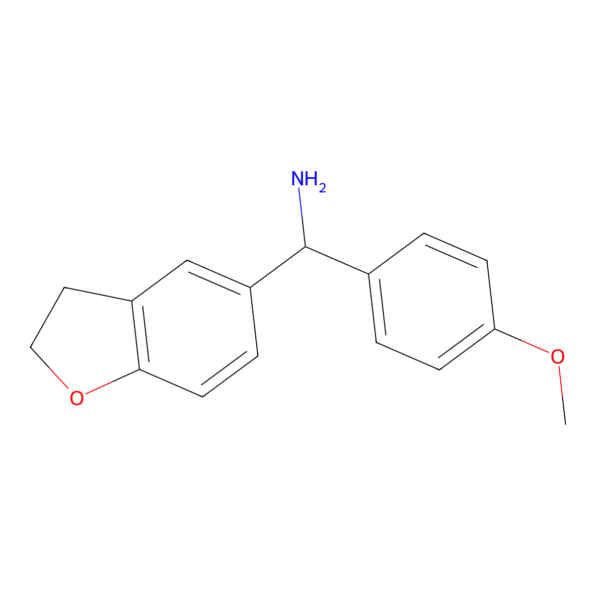 2,3-Dihydro-1-benzofuran-5-yl(4-methoxyphenyl)methanamine molecular structure, CAS 1020982-14-2