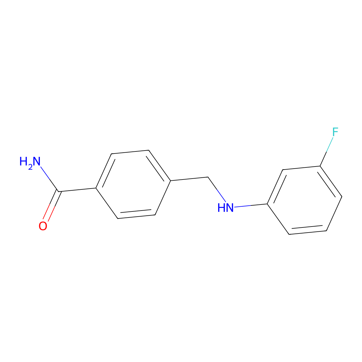 4-{[(3-Fluorophenyl)amino]methyl}benzamide molecular structure, CAS 1020984-59-1