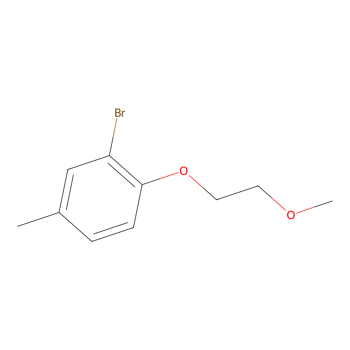 2-Bromo-1-(2-methoxyethoxy)-4-methylbenzene molecular structure, CAS 1020990-82-2