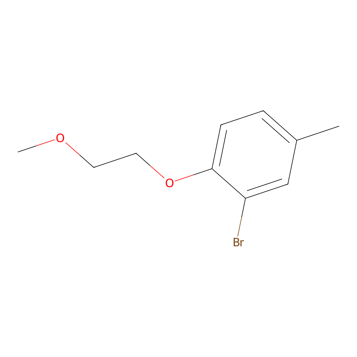 2-Bromo-1-(2-methoxyethoxy)-4-methylbenzene molecular structure, CAS 1020990-82-2