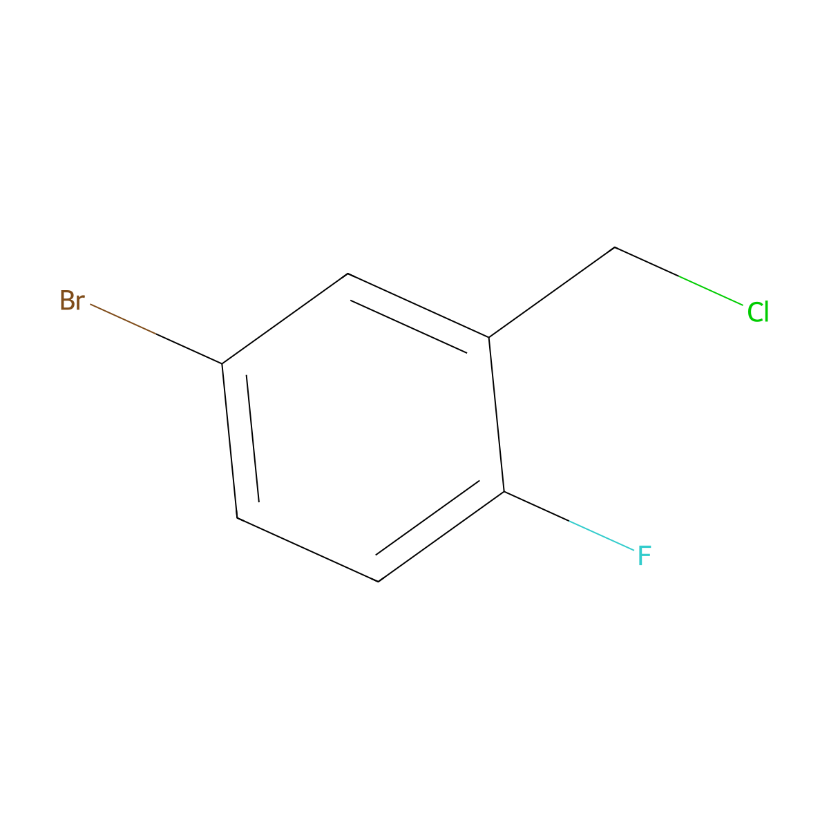 4-Bromo-2-(chloromethyl)-1-fluorobenzene molecular structure, CAS 1020992-68-0
