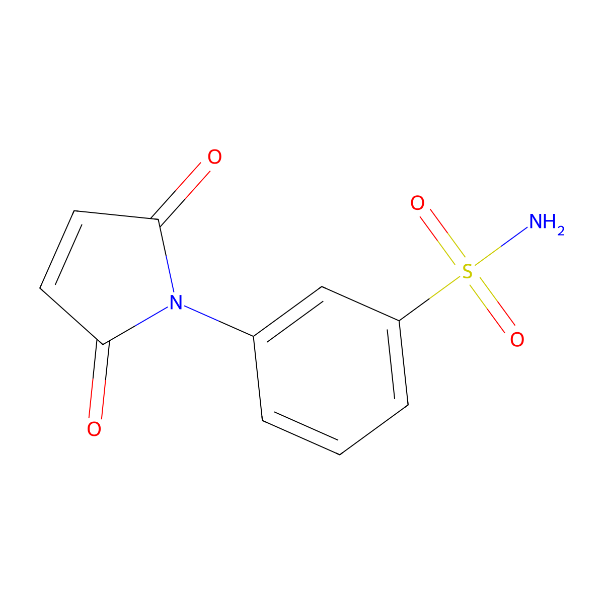 3-(2,5-dioxo-2,5-dihydro-1H-pyrrol-1-yl)benzene-1-sulfonamide molecular structure, CAS 1020993-03-6