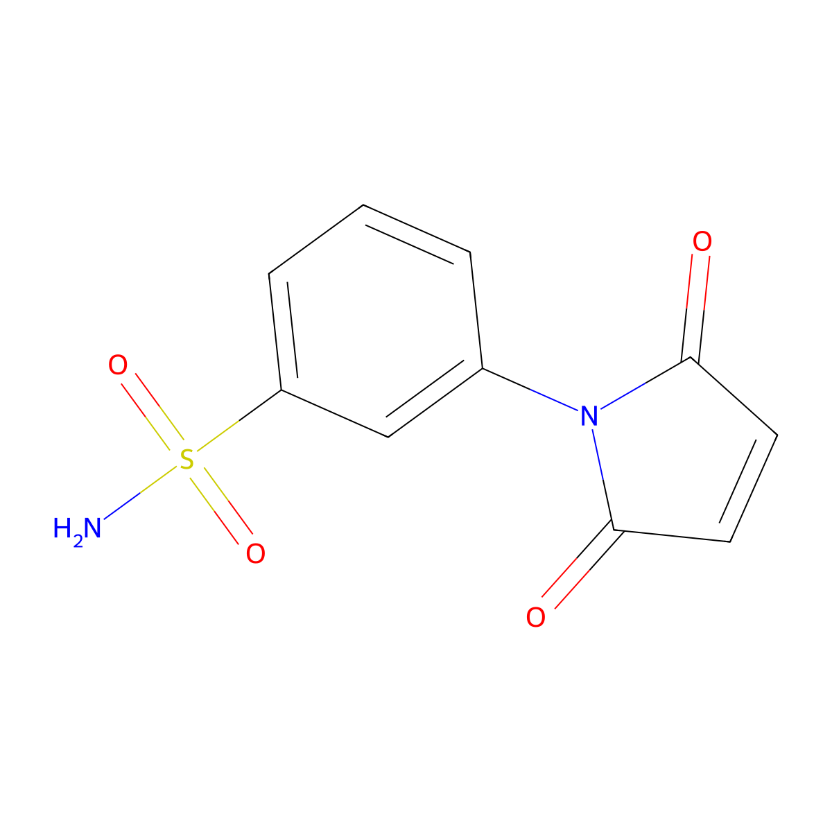 3-(2,5-dioxo-2,5-dihydro-1H-pyrrol-1-yl)benzene-1-sulfonamide molecular structure, CAS 1020993-03-6