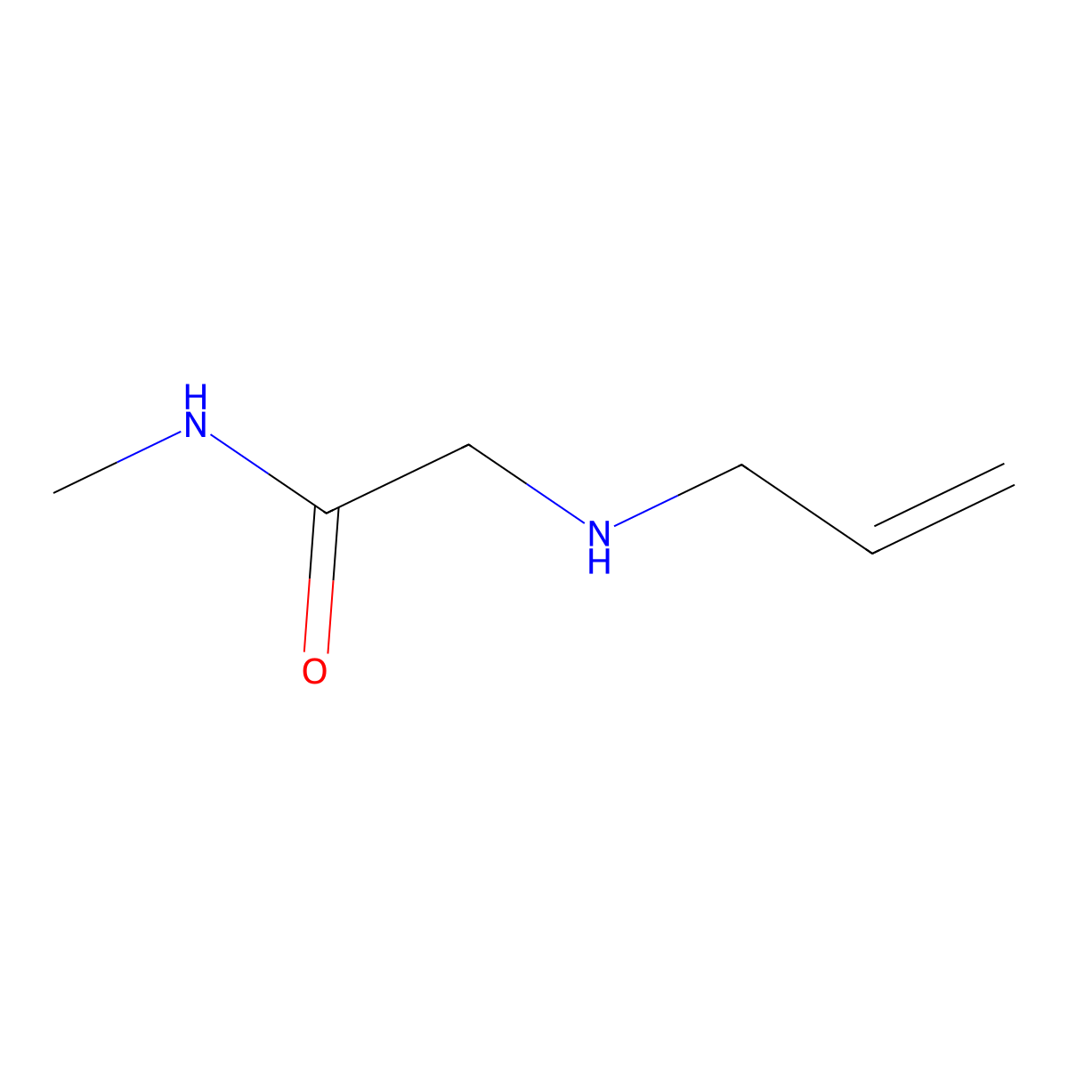 N-methyl-2-[(prop-2-en-1-yl)amino]acetamide molecular structure, CAS 1020993-88-7