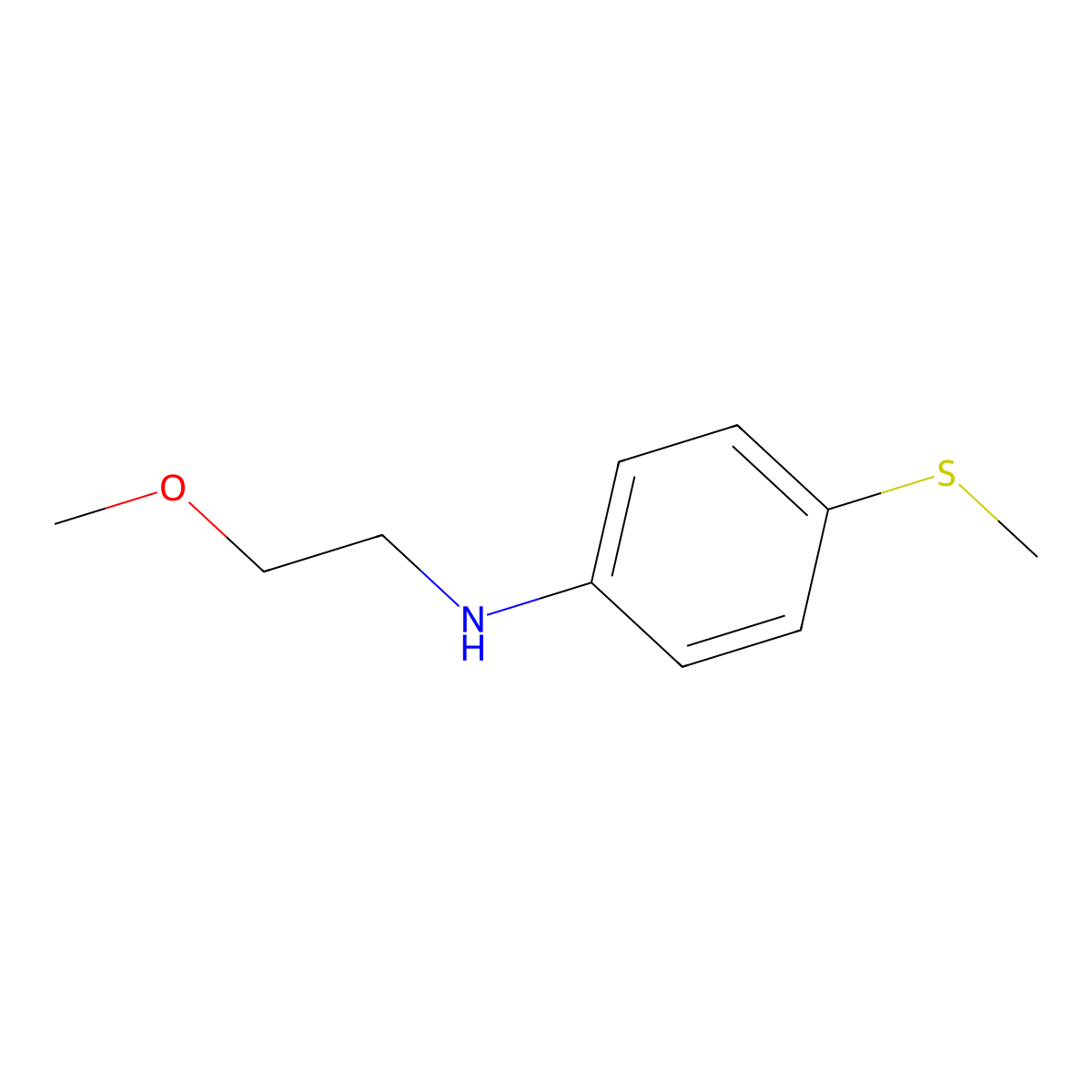 N-(2-Methoxyethyl)-4-(methylsulfanyl)aniline molecular structure, CAS 1020995-38-3