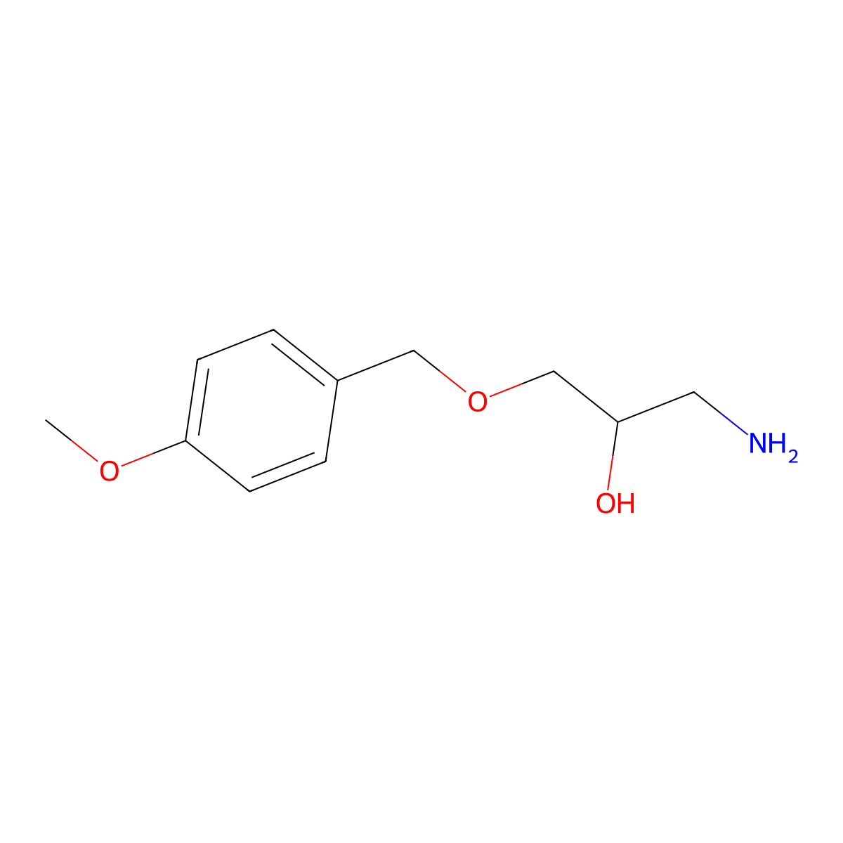 1-Amino-3-[(4-methoxyphenyl)methoxy]propan-2-ol molecular structure, CAS 1020995-56-5