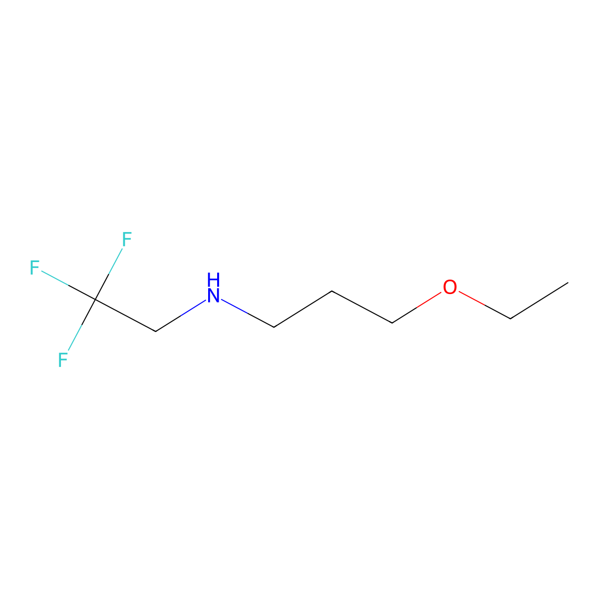 (3-Ethoxypropyl)(2,2,2-trifluoroethyl)amine molecular structure, CAS 1020999-75-0