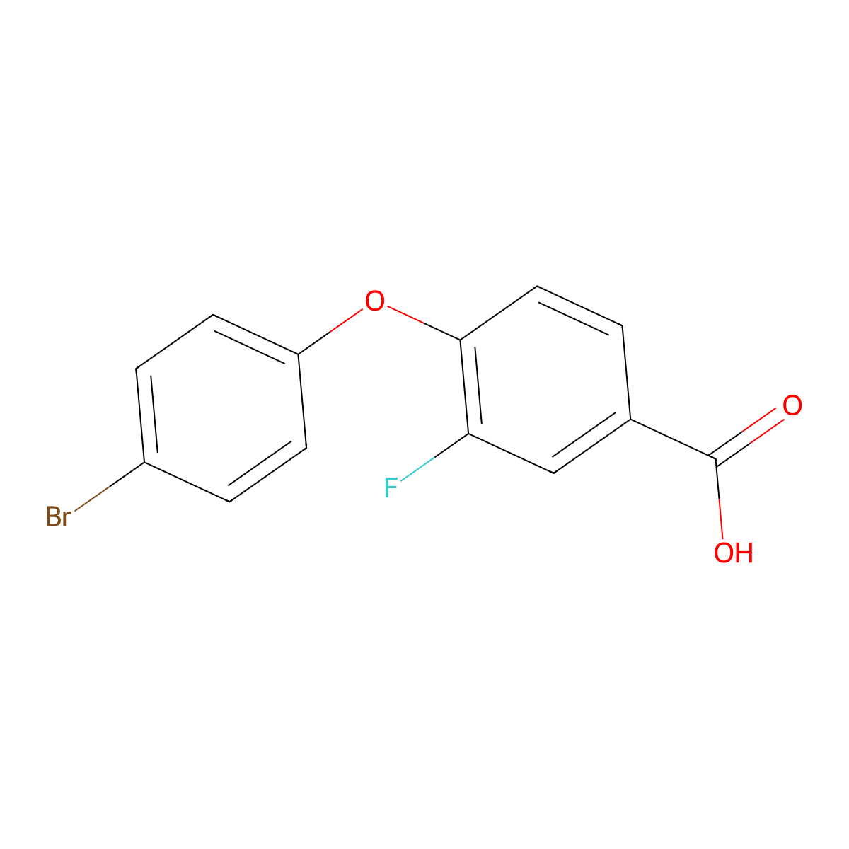 4-(4-Bromophenoxy)-3-fluorobenzoic acid molecular structure, CAS 1020999-94-3