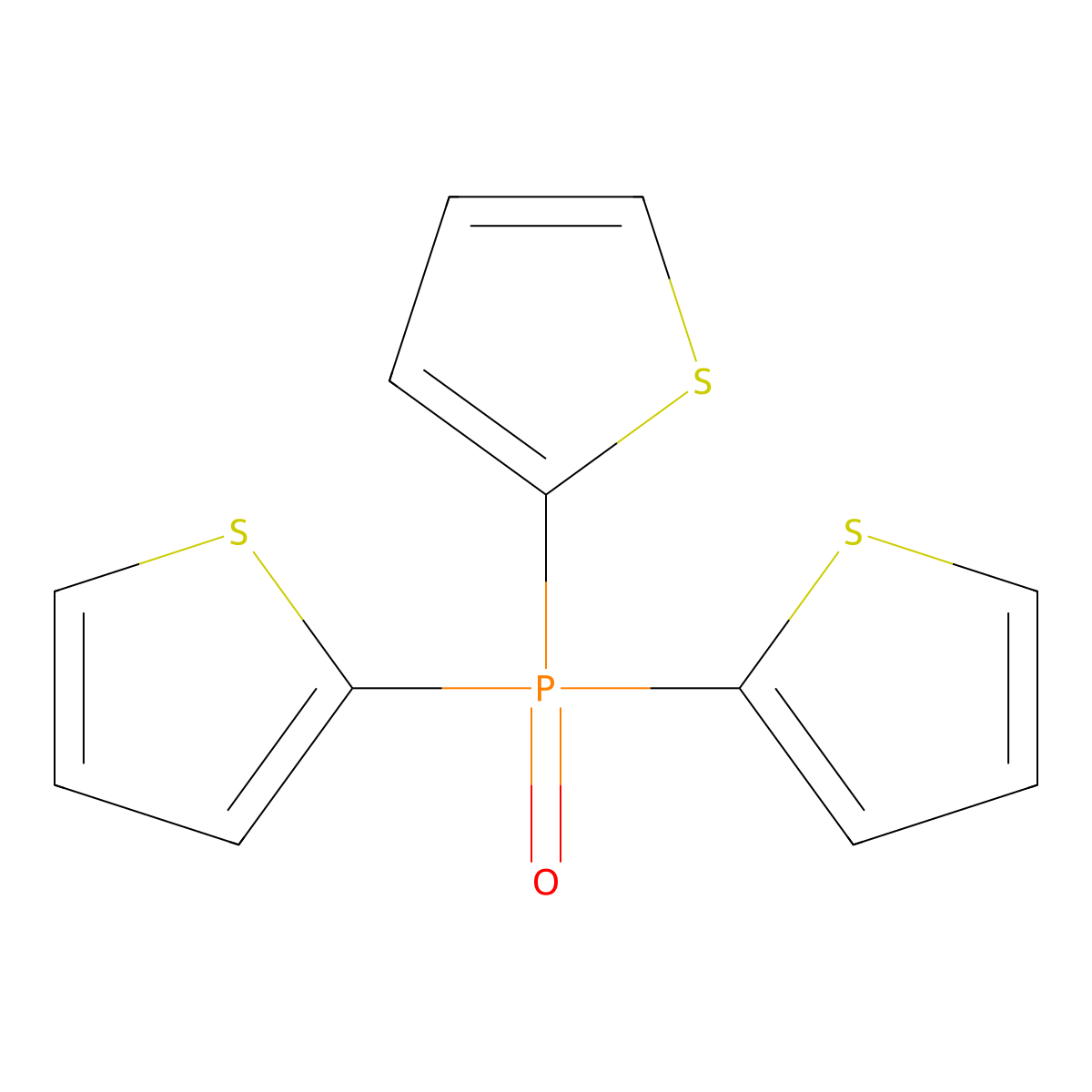 Tri(2-thienyl)phosphine oxide molecular structure, CAS 1021-21-2