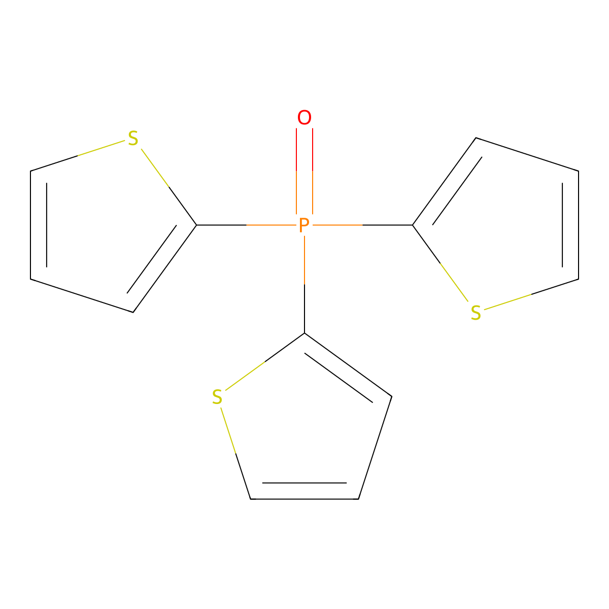 Tri(2-thienyl)phosphine oxide molecular structure, CAS 1021-21-2