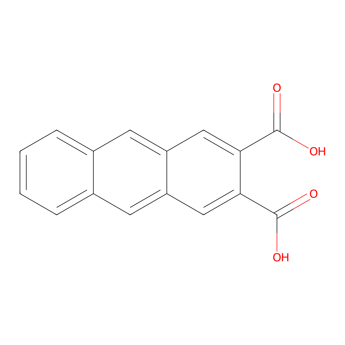 2,3-Anthracenedicarboxylic acid molecular structure, CAS 10210-28-3