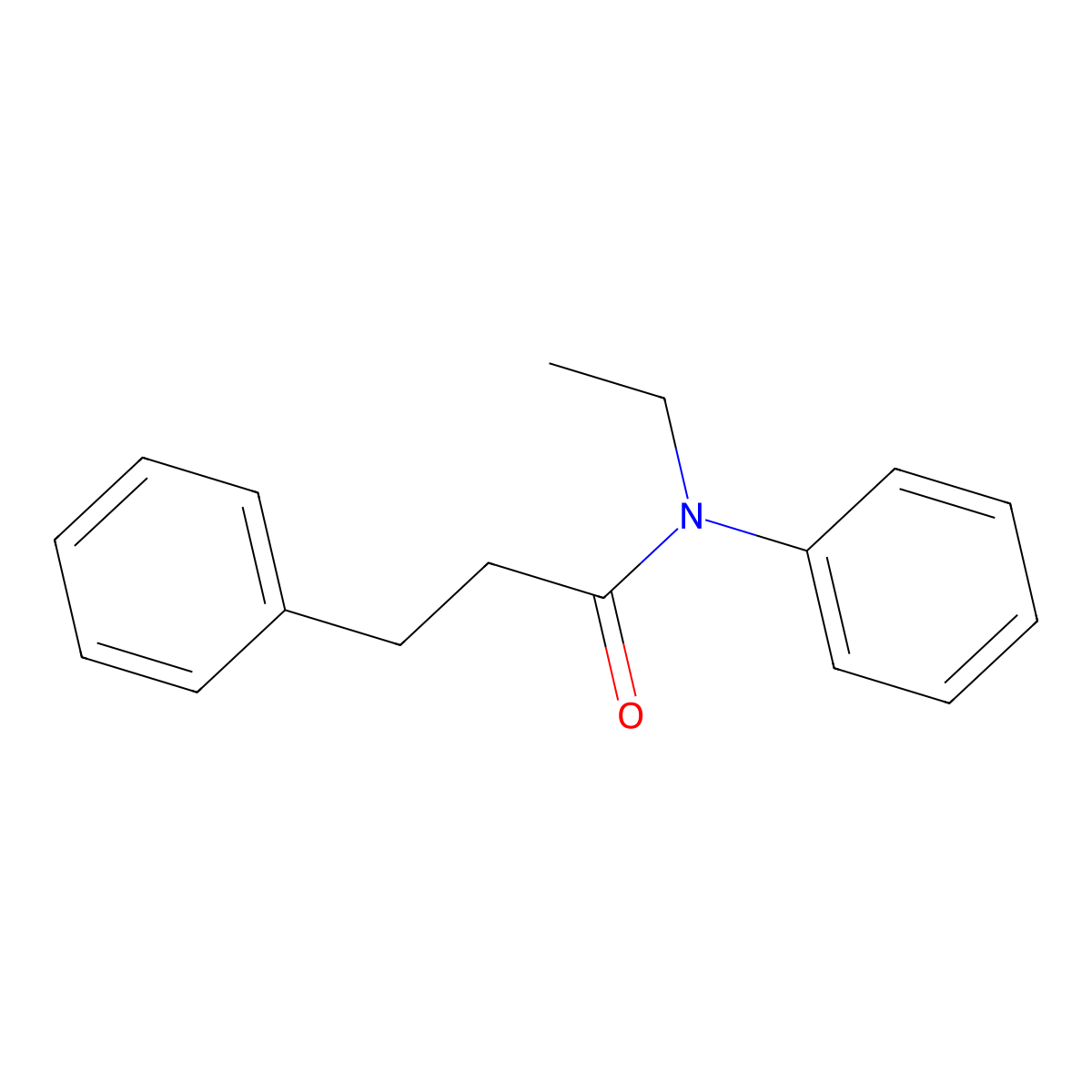 N-ethyl-N,3-diphenylpropanamide molecular structure, CAS 102100-44-7