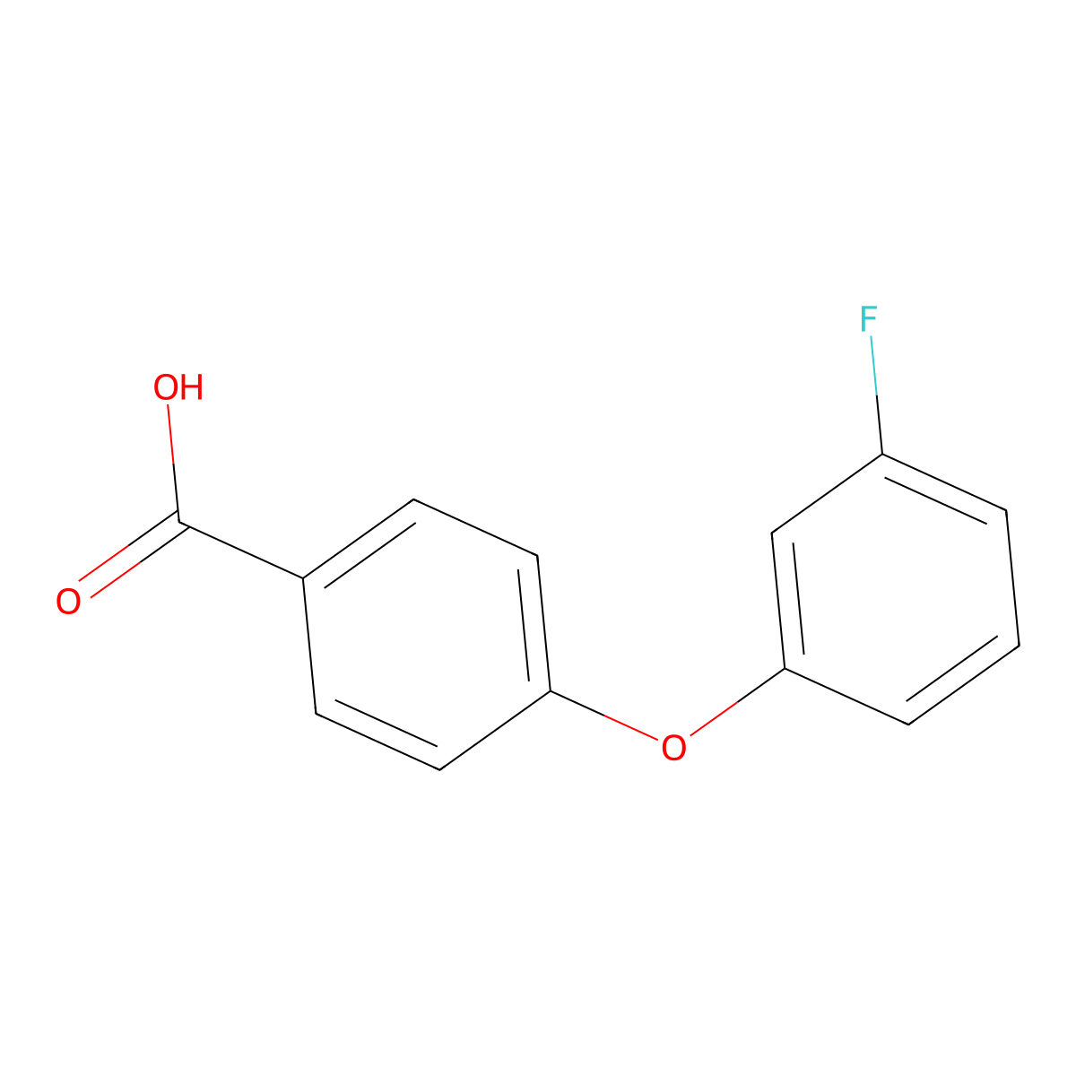 4-(3-Fluorophenoxy)benzoic acid molecular structure, CAS 1021000-12-3
