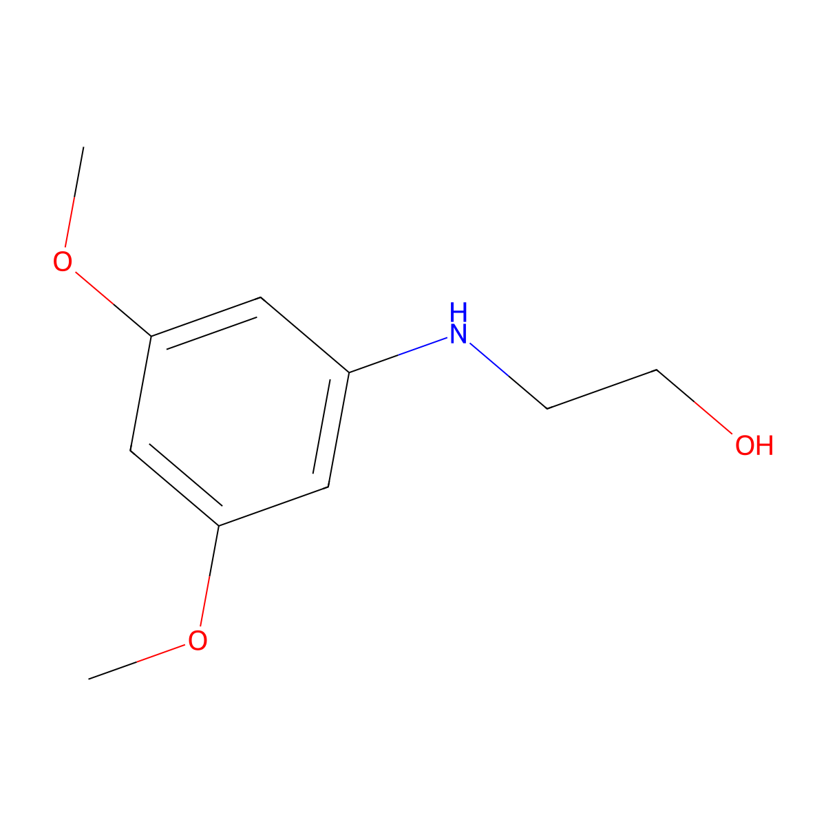 2-((3,5-Dimethoxyphenyl)amino)ethanol molecular structure, CAS 1021002-43-6