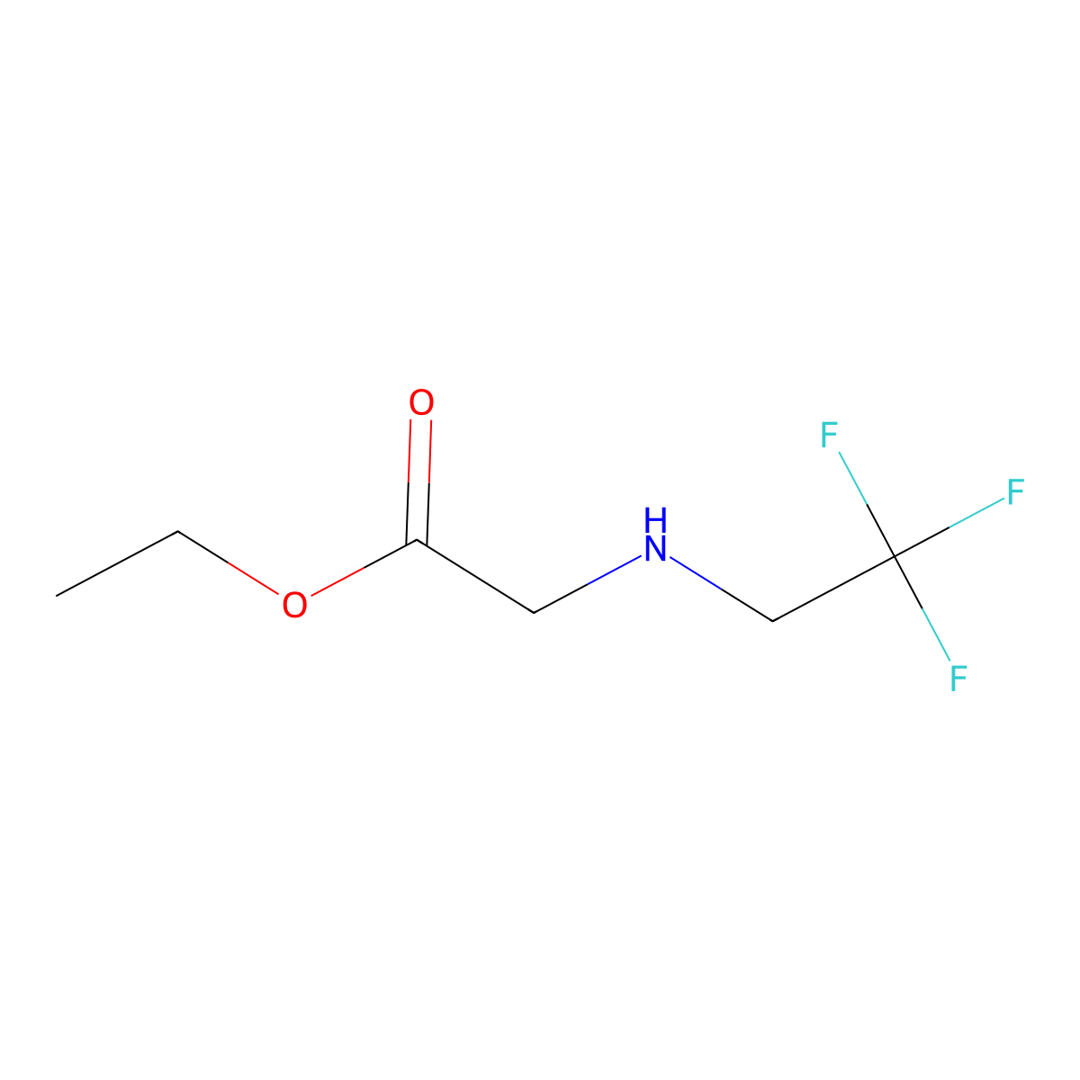Ethyl 2-((2,2,2-trifluoroethyl)amino)acetate molecular structure, CAS 1021002-60-7