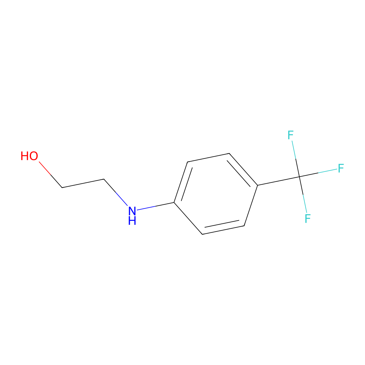 2-((4-(Trifluoromethyl)phenyl)amino)ethan-1-ol molecular structure, CAS 1021003-12-2