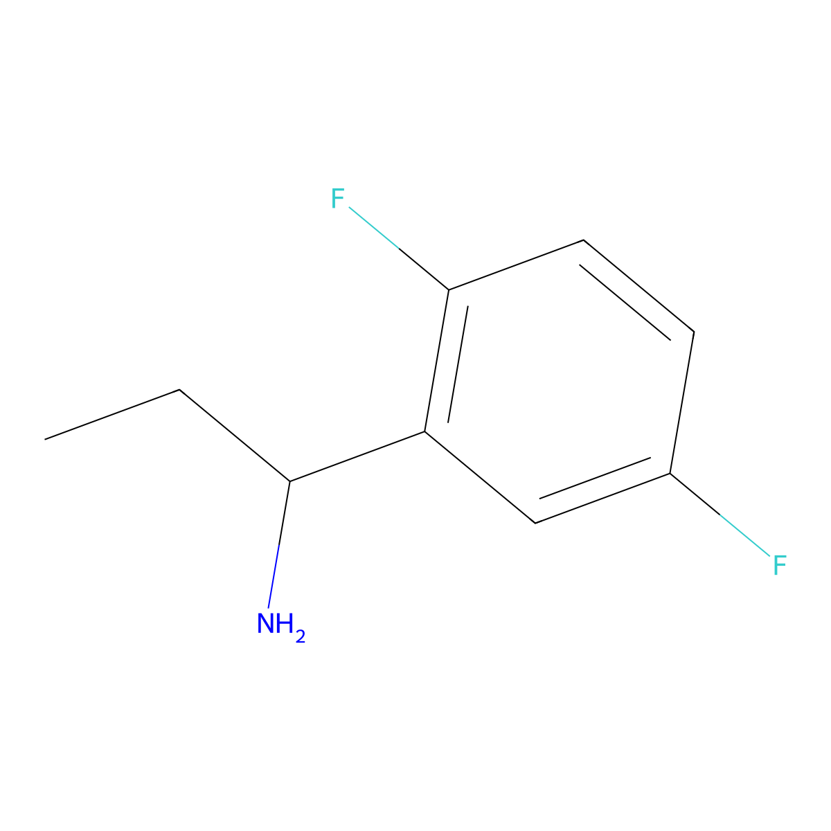 1-(2,5-Difluorophenyl)propan-1-amine molecular structure, CAS 1021005-75-3