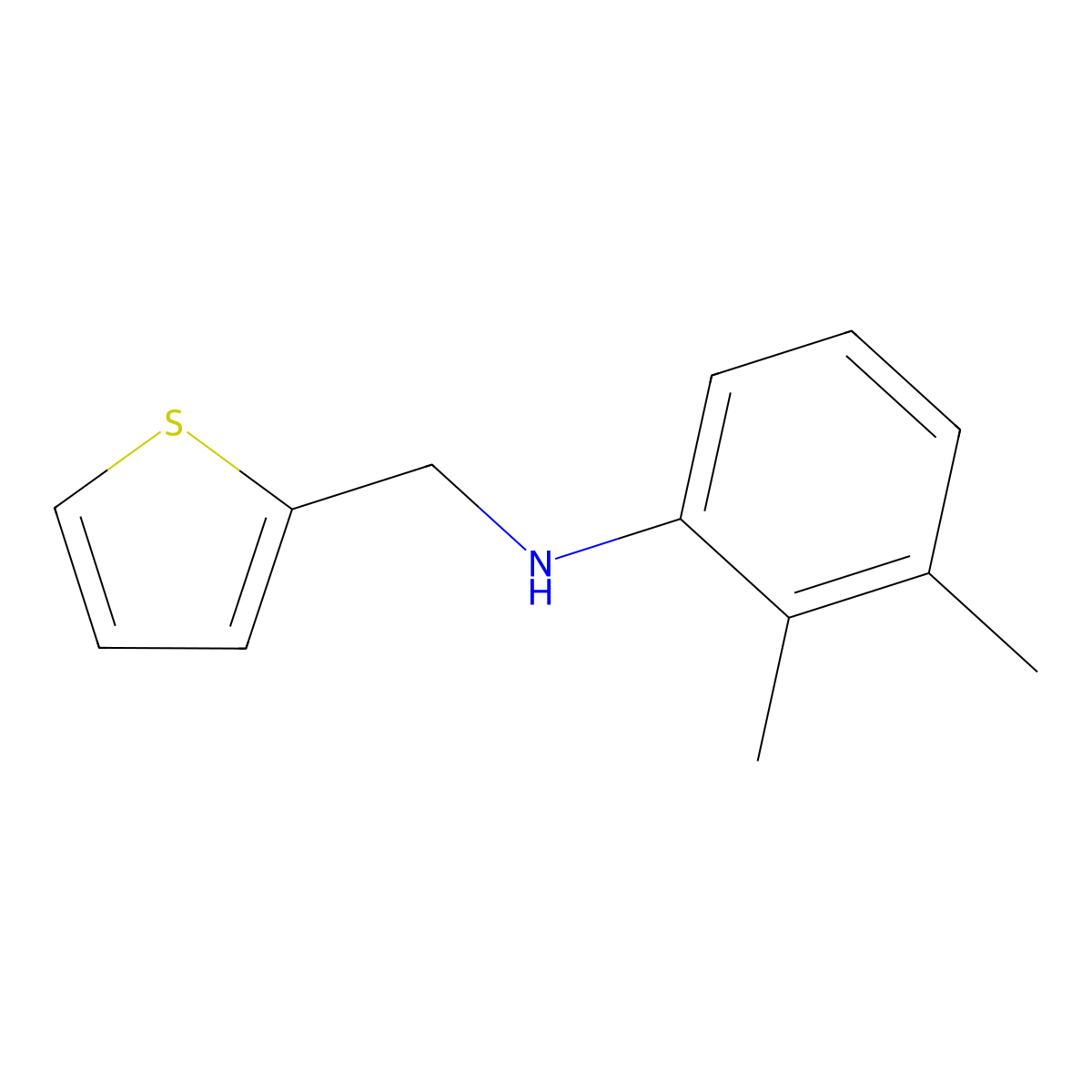 2,3-Dimethyl-N-(2-thienylmethyl)aniline molecular structure, CAS 1021008-68-3