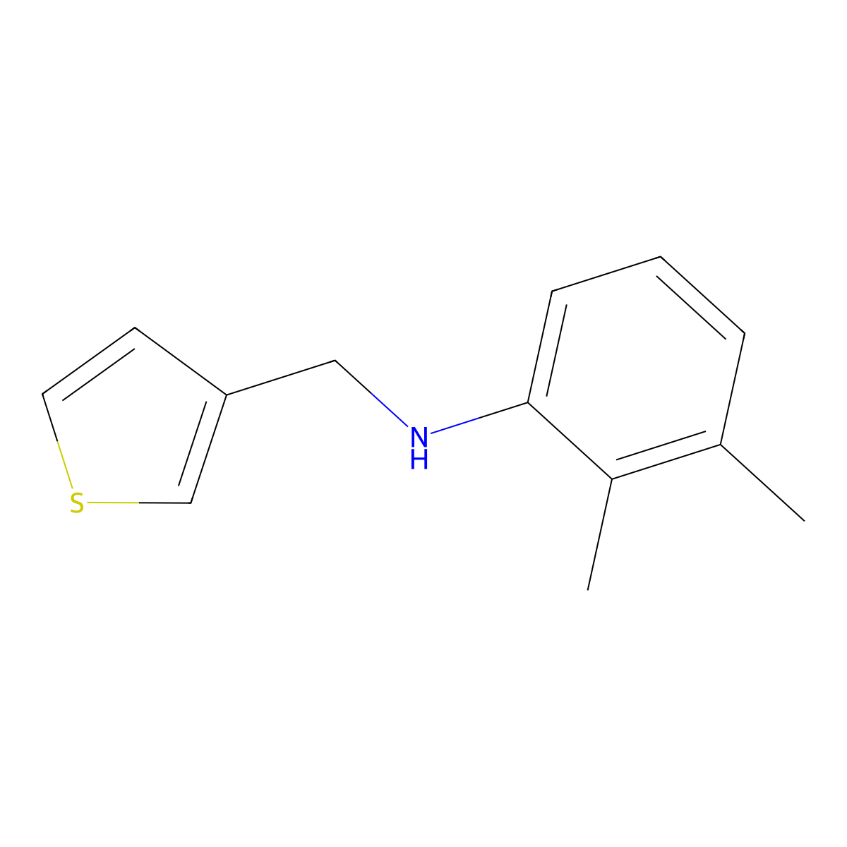 2,3-dimethyl-N-(thiophen-3-ylmethyl)aniline molecular structure, CAS 1021008-84-3