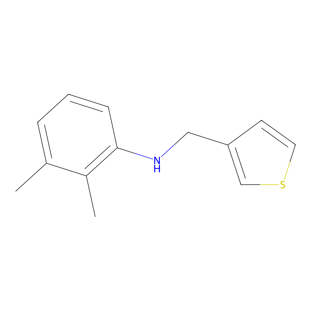 2,3-dimethyl-N-(thiophen-3-ylmethyl)aniline molecular structure, CAS 1021008-84-3