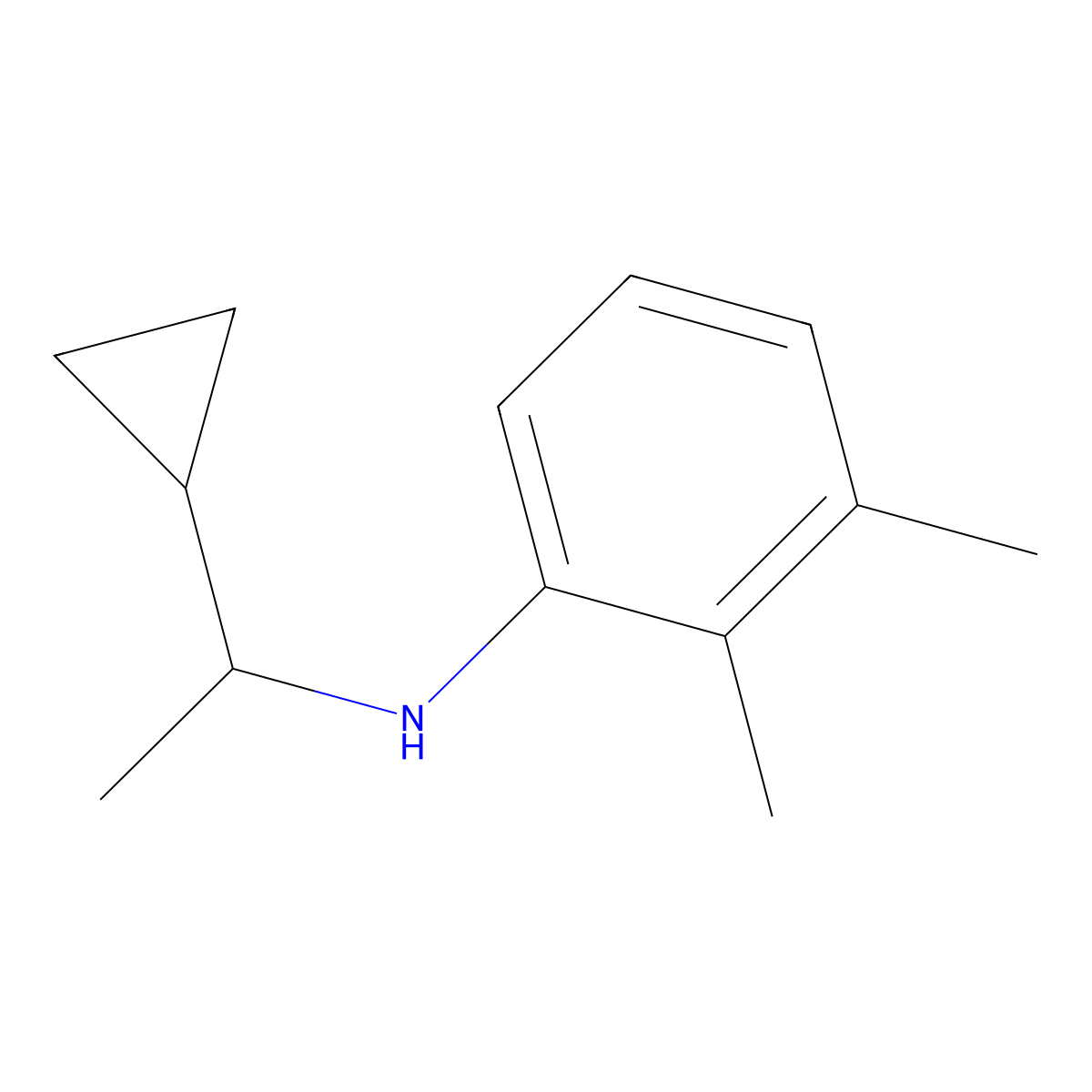 N-(1-cyclopropylethyl)-2,3-dimethylaniline molecular structure, CAS 1021009-23-3