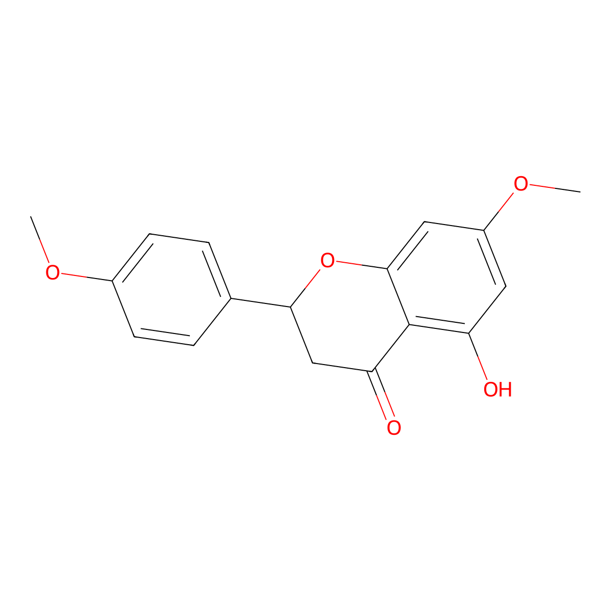 2,3-Dihydro-5-hydroxy-7-methoxy-2-(4-methoxyphenyl)-4H-1-benzopyran-4-one molecular structure, CAS 102101-05-3