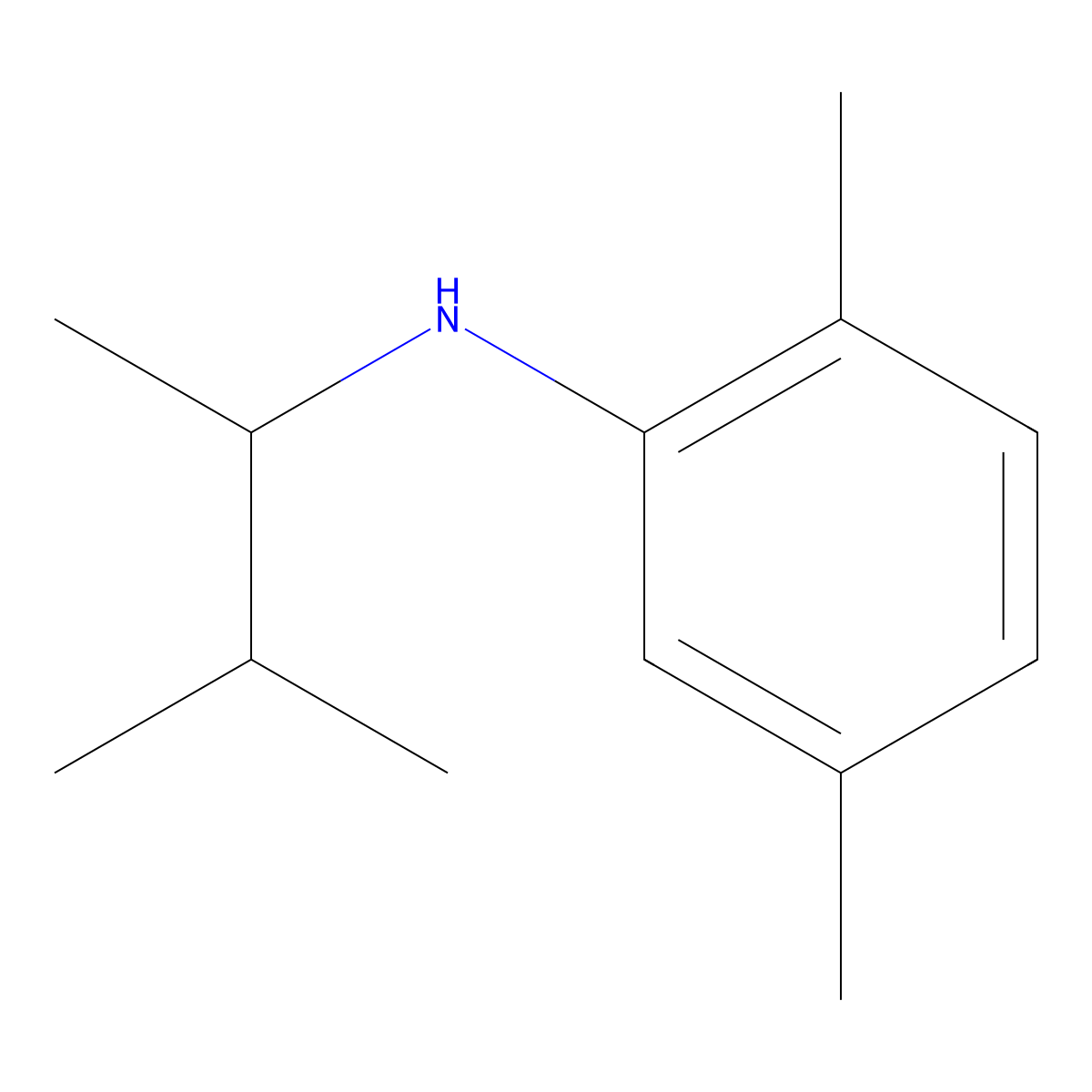 2,5-dimethyl-N-(3-methylbutan-2-yl)aniline molecular structure, CAS 1021012-83-8