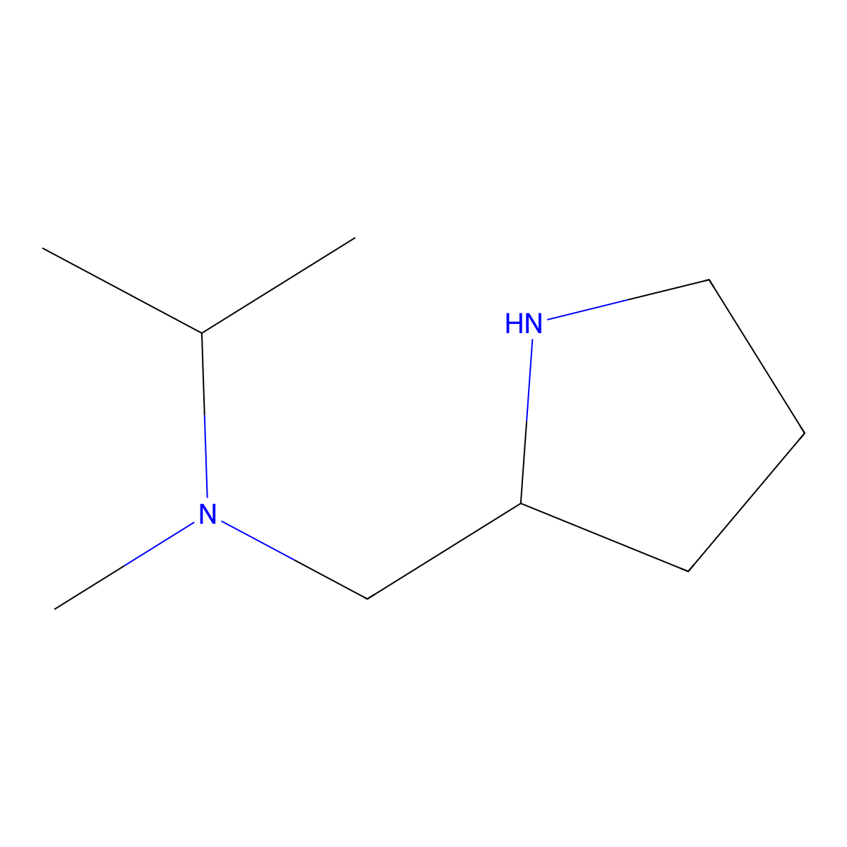 N-Methyl-N-(pyrrolidin-2-ylmethyl)propan-2-amine molecular structure, CAS 1021015-06-4