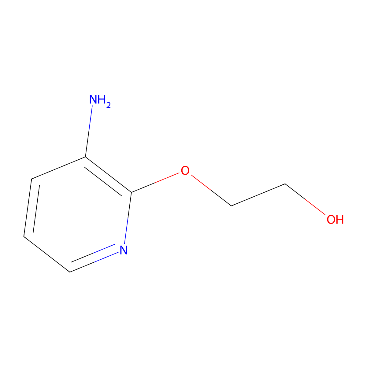 2-(3-Aminopyridin-2-yloxy)ethanol molecular structure, CAS 1021015-09-7