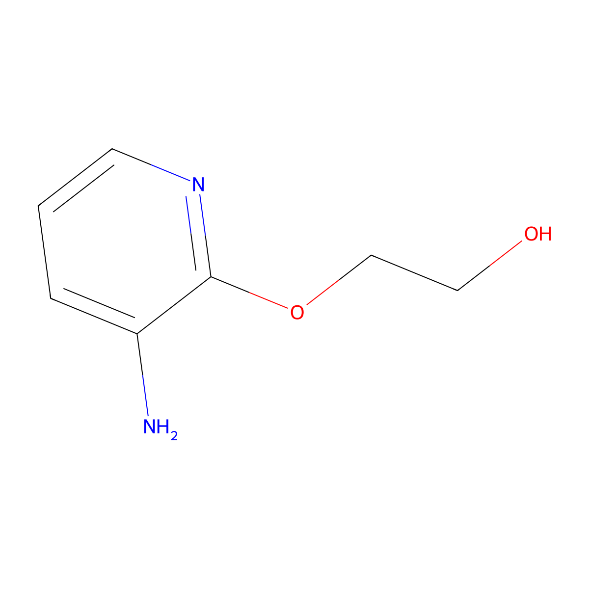 2-(3-Aminopyridin-2-yloxy)ethanol molecular structure, CAS 1021015-09-7