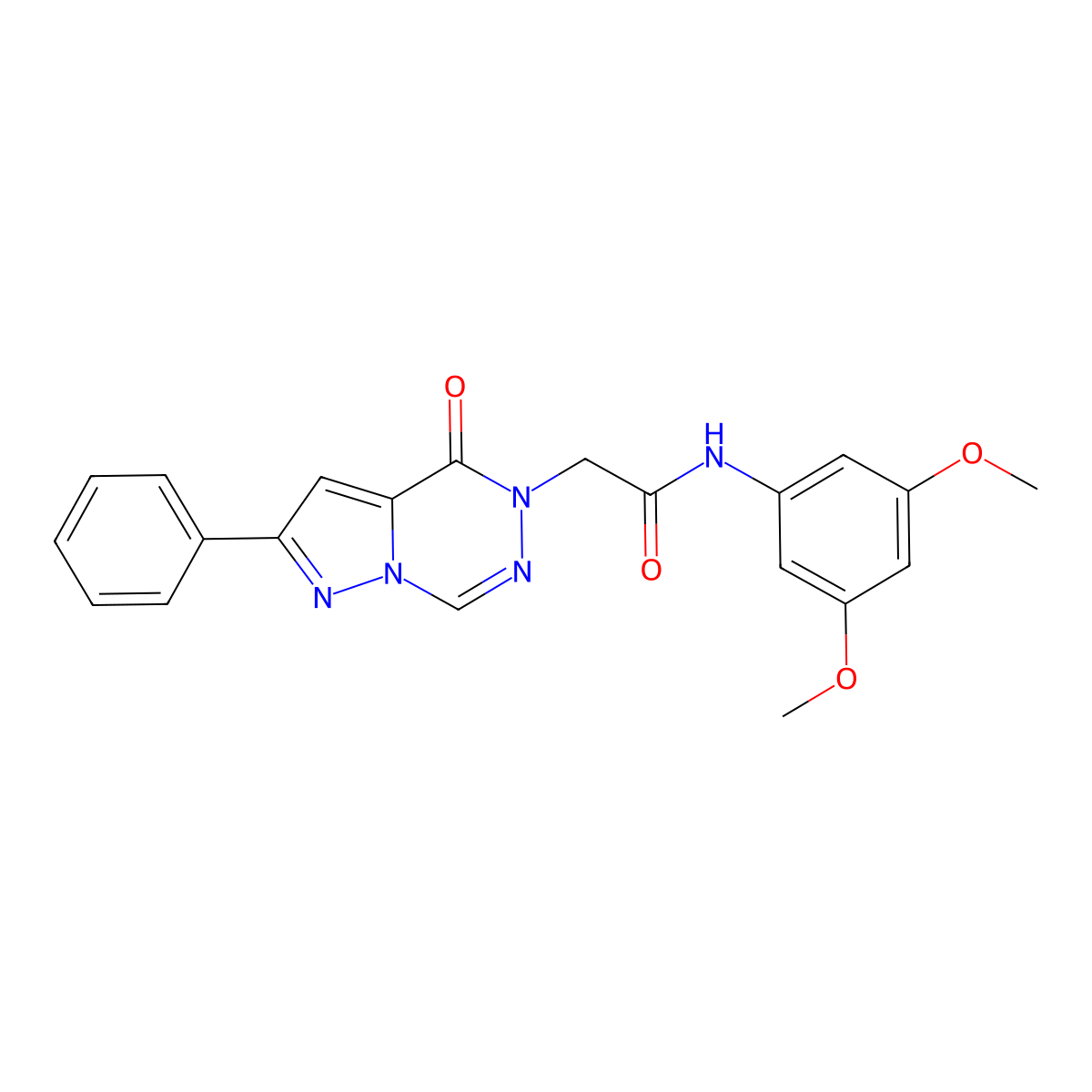 N-(3,5-dimethoxyphenyl)-2-(4-oxo-2-phenylpyrazolo[1,5-d][1,2,4]triazin-5(4H)-yl)acetamide molecular structure, CAS 1021020-49-4