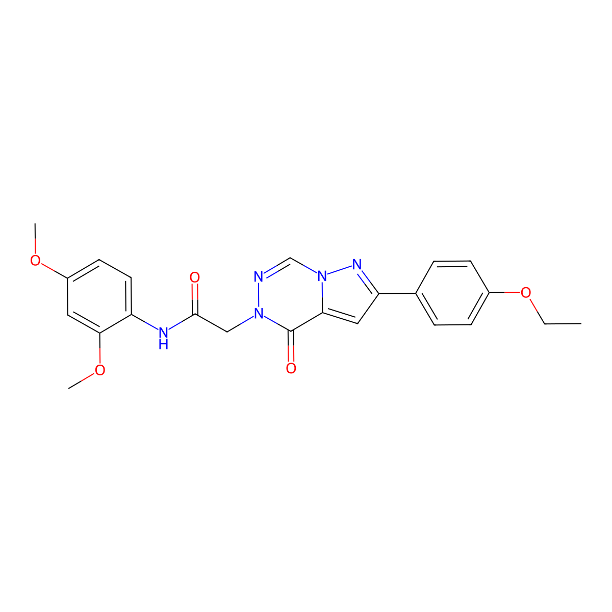 N-(2,4-dimethoxyphenyl)-2-[2-(4-ethoxyphenyl)-4-oxopyrazolo[1,5-d][1,2,4]triazin-5(4H)-yl]acetamide molecular structure, CAS 1021020-67-6