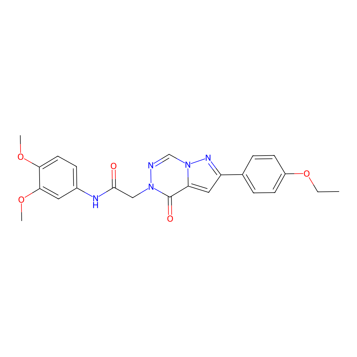 N-(3,4-dimethoxyphenyl)-2-[2-(4-ethoxyphenyl)-4-oxopyrazolo[1,5-d][1,2,4]triazin-5(4H)-yl]acetamide molecular structure, CAS 1021020-70-1