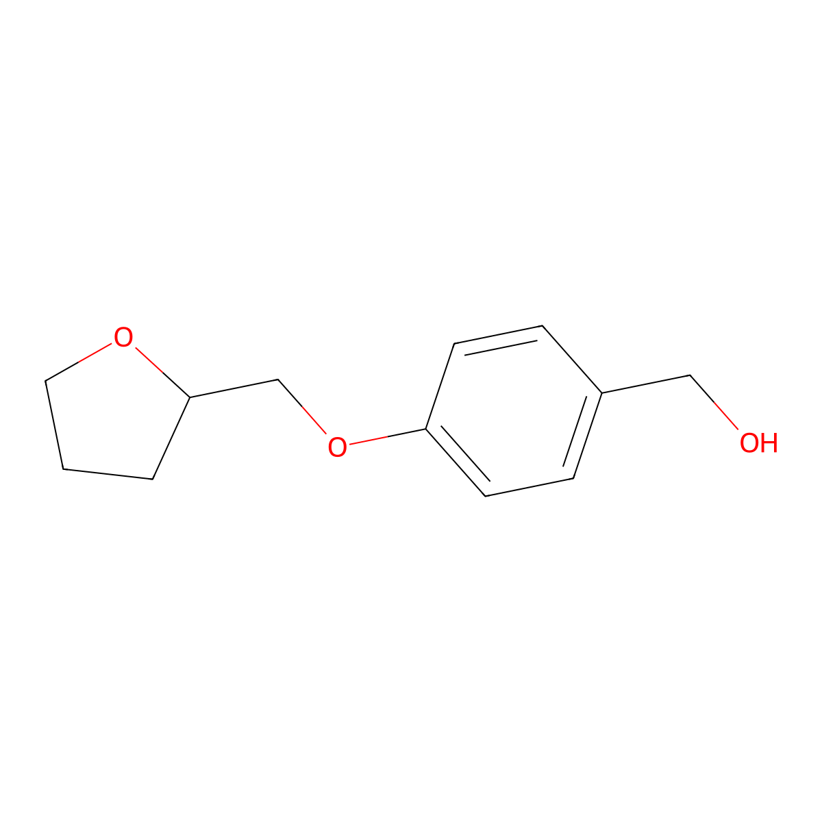 {4-[(Oxolan-2-yl)methoxy]phenyl}methanol molecular structure, CAS 1021022-16-1