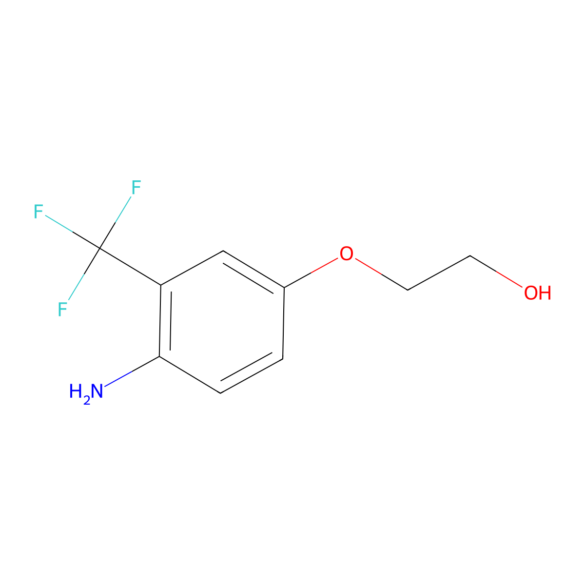 2-[4-Amino-3-(trifluoromethyl)phenoxy]ethan-1-ol molecular structure, CAS 1021024-20-3