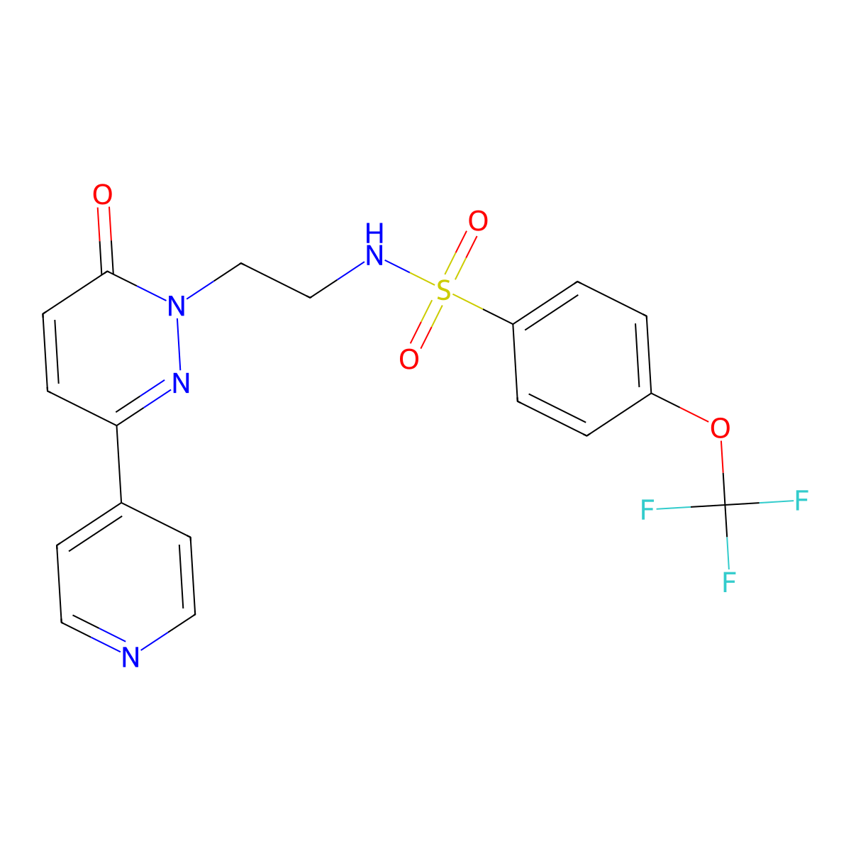 N-(2-(6-oxo-3-(pyridin-4-yl)pyridazin-1(6H)-yl)ethyl)-4-(trifluoromethoxy)benzenesulfonamide molecular structure, CAS 1021027-44-0