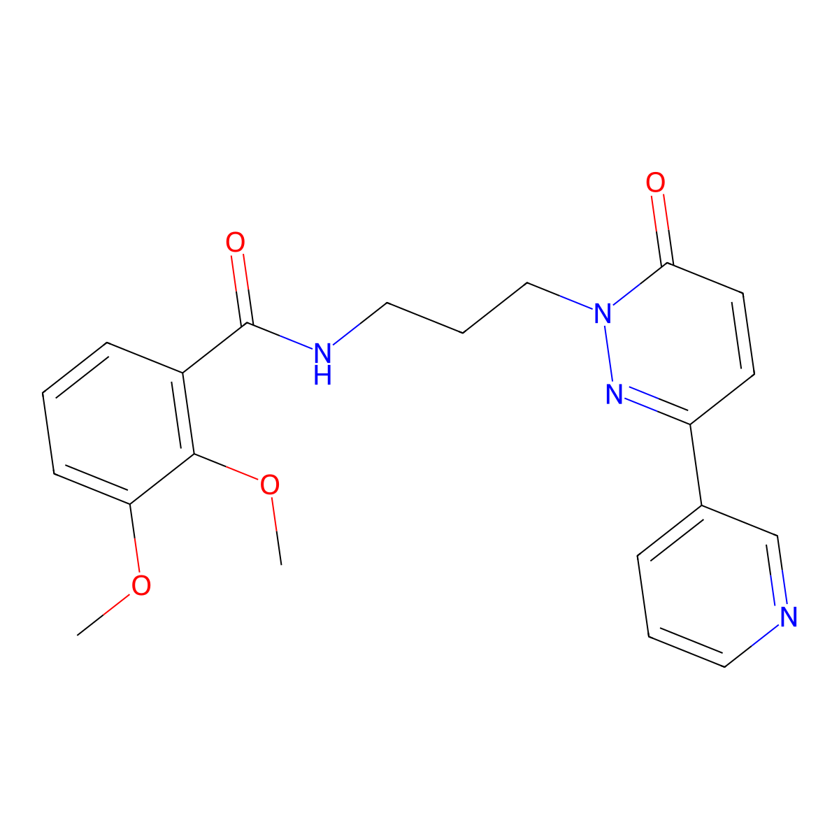 2,3-dimethoxy-N-(3-(6-oxo-3-(pyridin-3-yl)pyridazin-1(6H)-yl)propyl)benzamide molecular structure, CAS 1021027-50-8