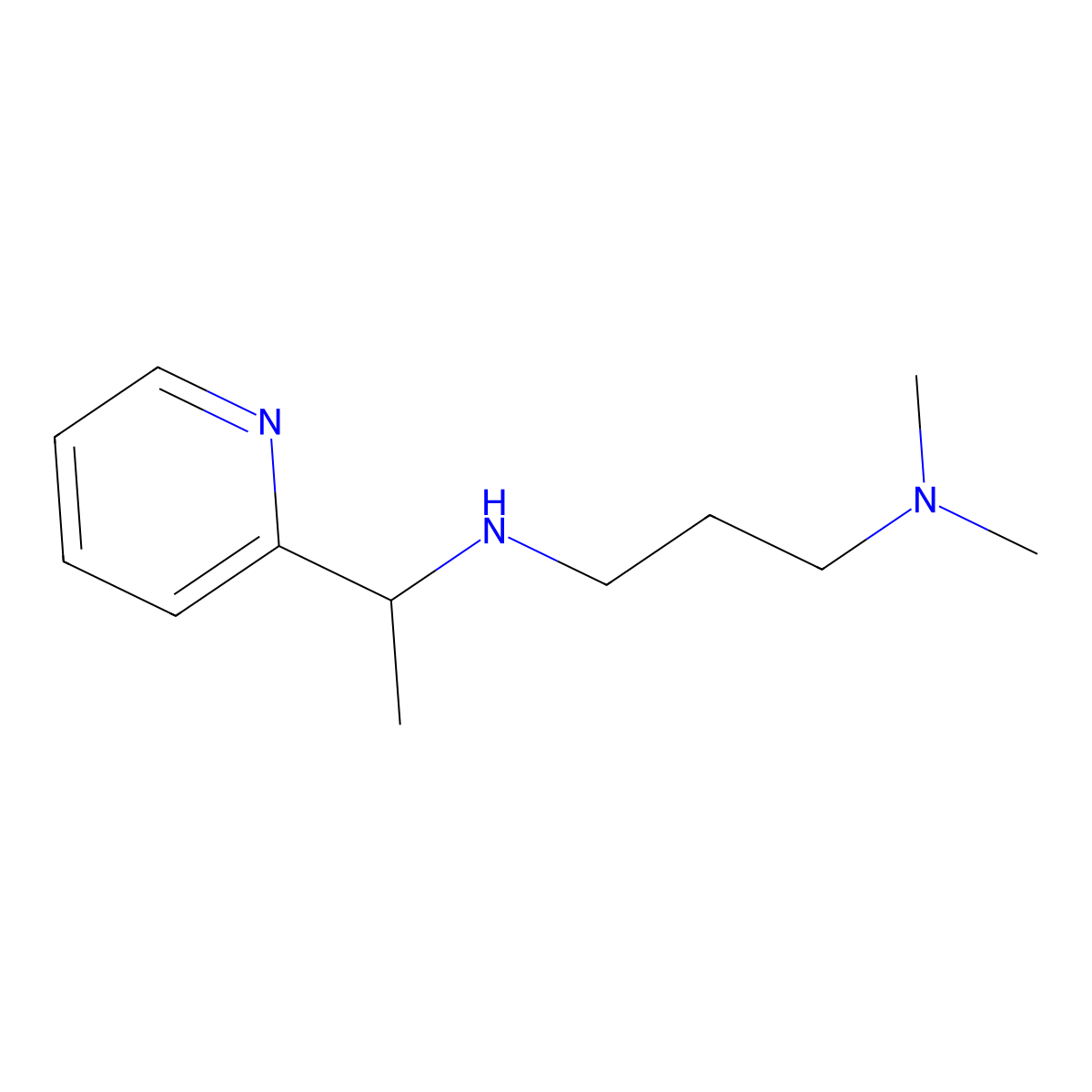 [3-(Dimethylamino)propyl][1-(pyridin-2-YL)ethyl]amine molecular structure, CAS 1021028-95-4
