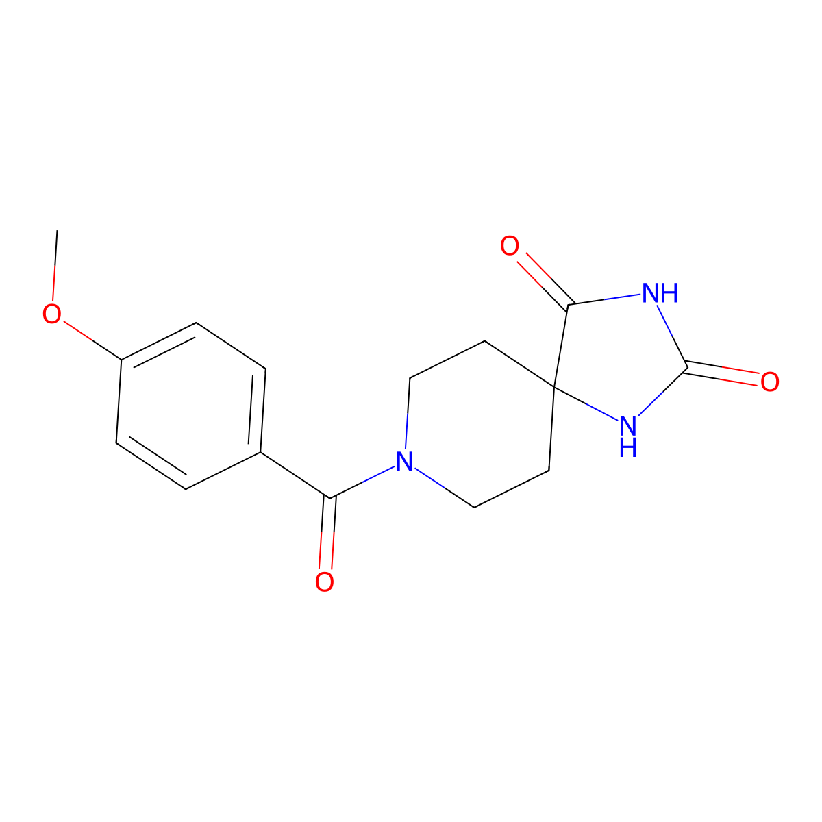 8-(4-Methoxybenzoyl)-1,3,8-triazaspiro[4.5]decane-2,4-dione molecular structure, CAS 1021031-69-5