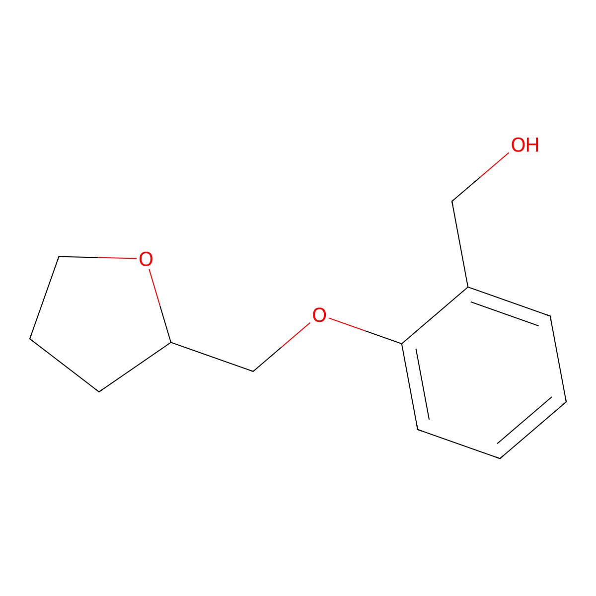 [2-(Oxolan-2-ylmethoxy)phenyl]methanol molecular structure, CAS 1021031-79-7
