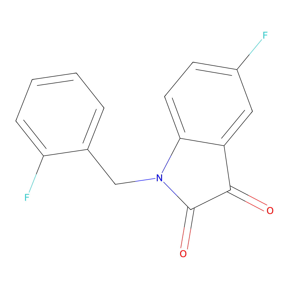 5-fluoro-1-[(2-fluorophenyl)methyl]-2,3-dihydro-1H-indole-2,3-dione molecular structure, CAS 1021032-78-9
