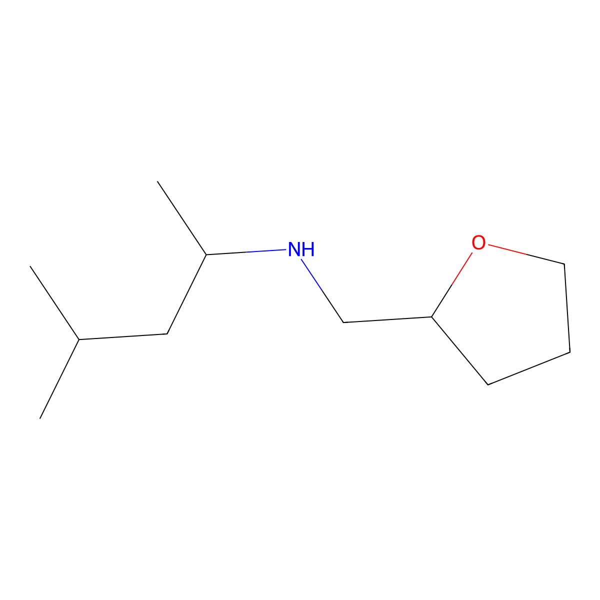 (4-Methylpentan-2-yl)[(oxolan-2-yl)methyl]amine molecular structure, CAS 1021034-85-4