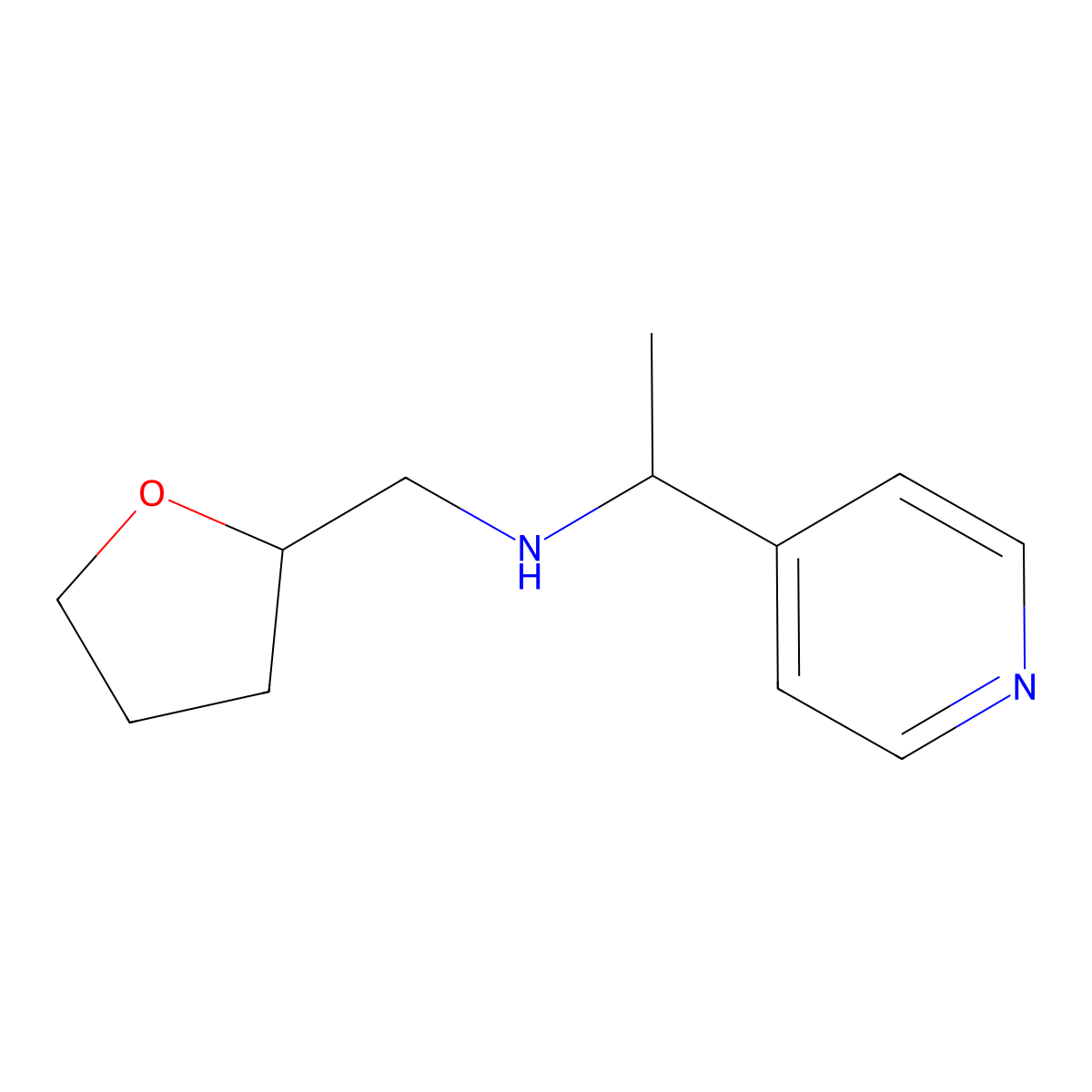 [(Oxolan-2-yl)methyl][1-(pyridin-4-yl)ethyl]amine molecular structure, CAS 1021034-89-8